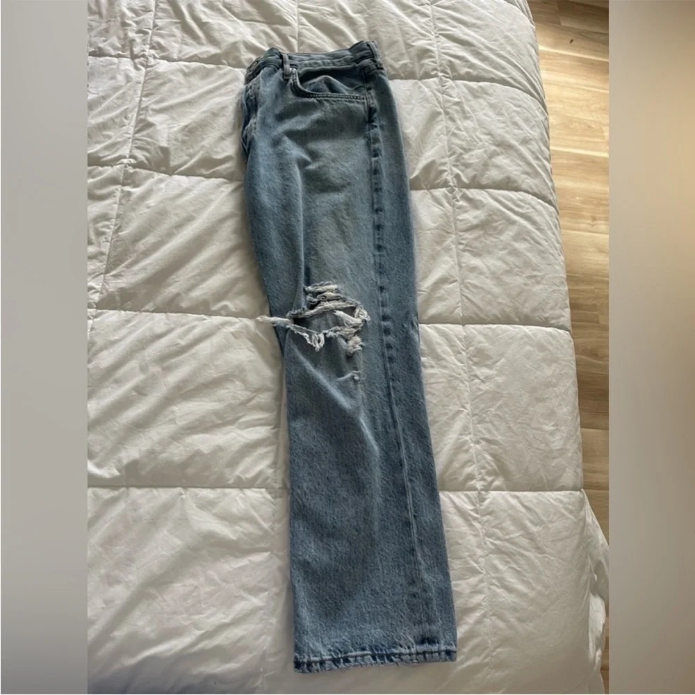 ⛱️AGOLDE - Light Blue Riley High Rise Straight Leg Jeans - 32